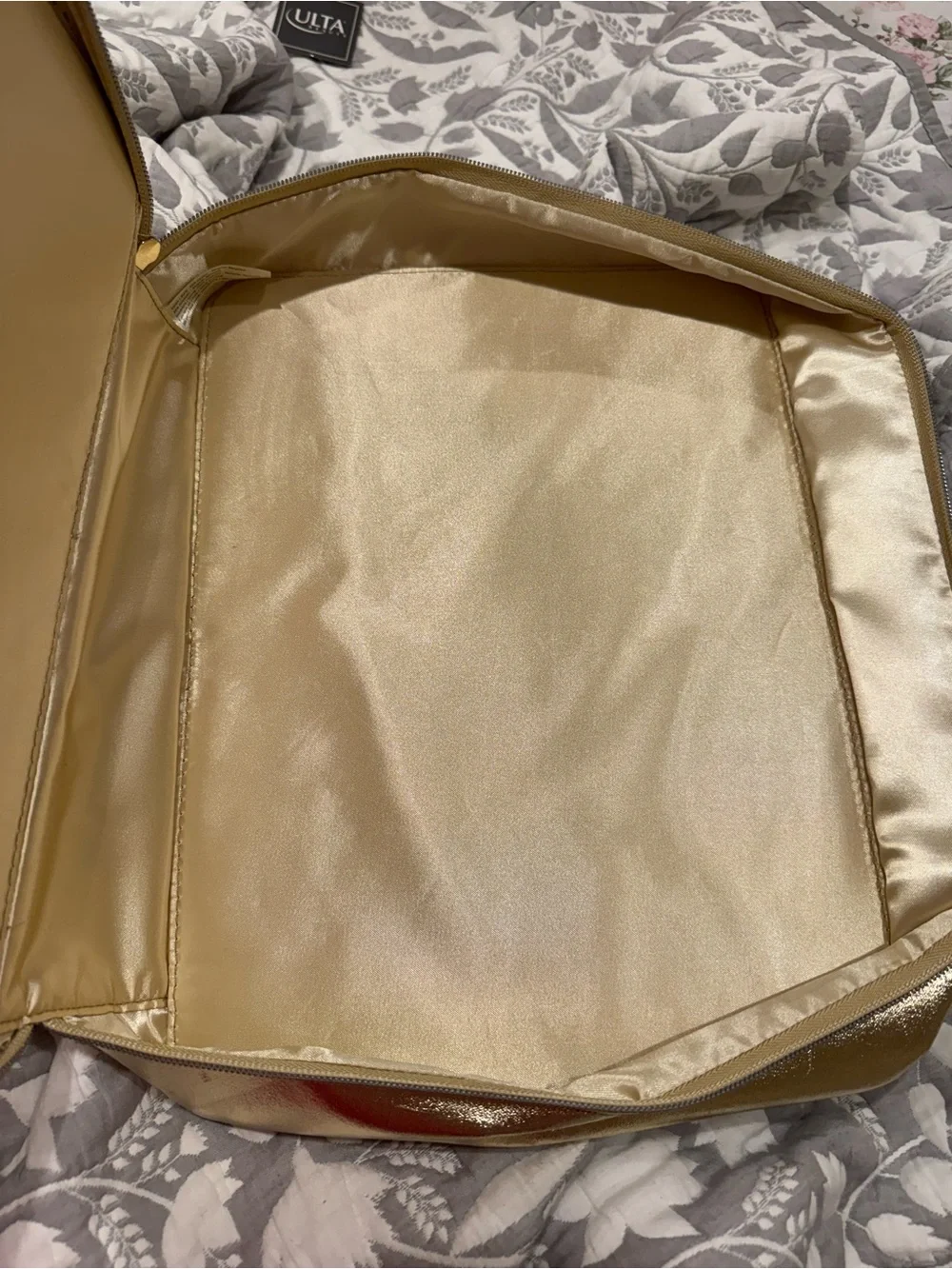 Lancome Metallic Rose Embossed Makeup Case